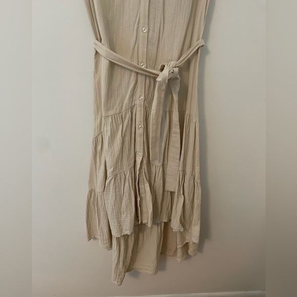 Anthropologie DREW Midi High/Low Tank Dress, Cream Size - Picture 2 of 6